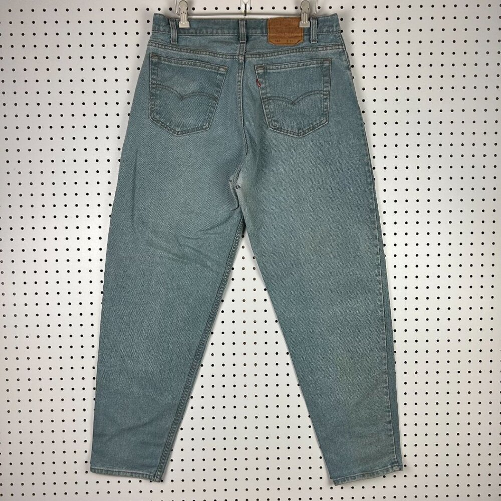 Levi's 560 Vtg Jeans Size 33x32 USA Blue Green Wash USA Tapered‎ Wide Leg READ